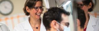 Dr Megan Levings in a lab